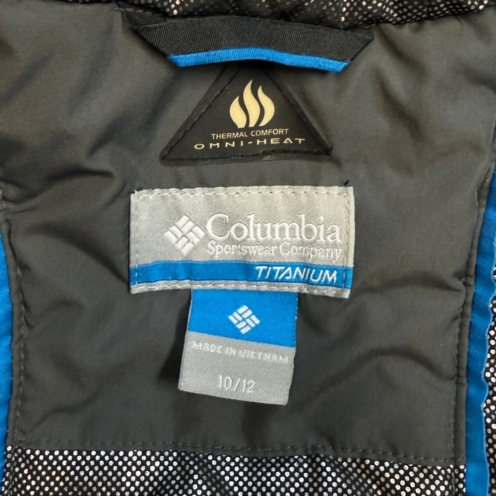Columbia: Kids Omni Heat Gray / Ivory Insulated Hooded Winter Jacket, Size 10/12